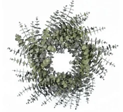 Christmas Land White, Blue & Silver: Frozen Lake-24″ (60Cm) Spiral Eucalyptus Christmas Wreath