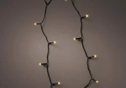 Christmas Land Outdoor Christmas Lights*192 Durawise Classic Warm White Battery Christmas Lights With Timer (Black Wire)