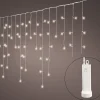 Christmas Land Outdoor Christmas Lights*192 Durawise Warm White Battery Icicle Christmas Lights