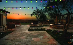 Christmas Land Outdoor Christmas Lights*10 Led Heavy Duty Festoon Christmas Lights Multicoloured Fdl (5M)