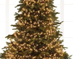Christmas Land Christmas Tree Lights*1512 Led Twinkle Cluster Christmas Lights Warm White With Green Cable