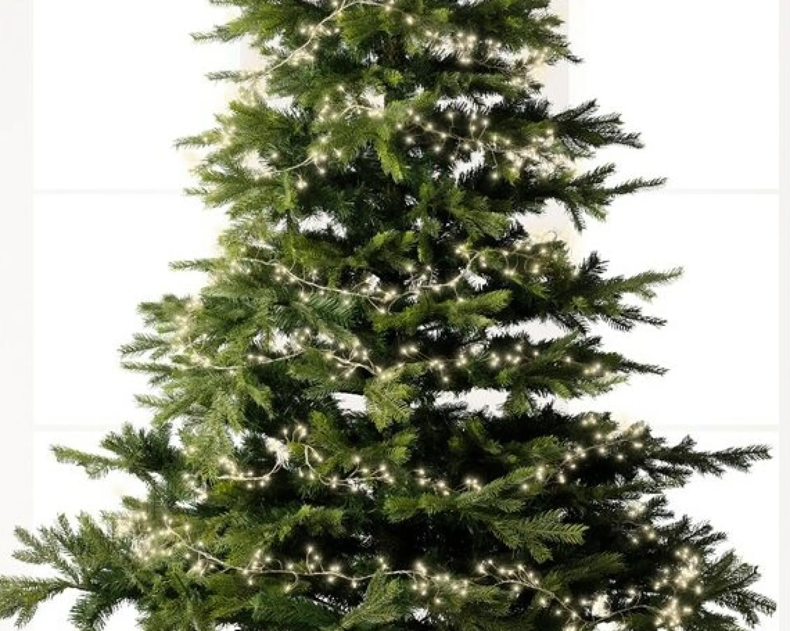 Christmas Land Christmas Tree Lights-960 Micro Led Compact Twinkle Christmas Lights Warm White Silver Wire