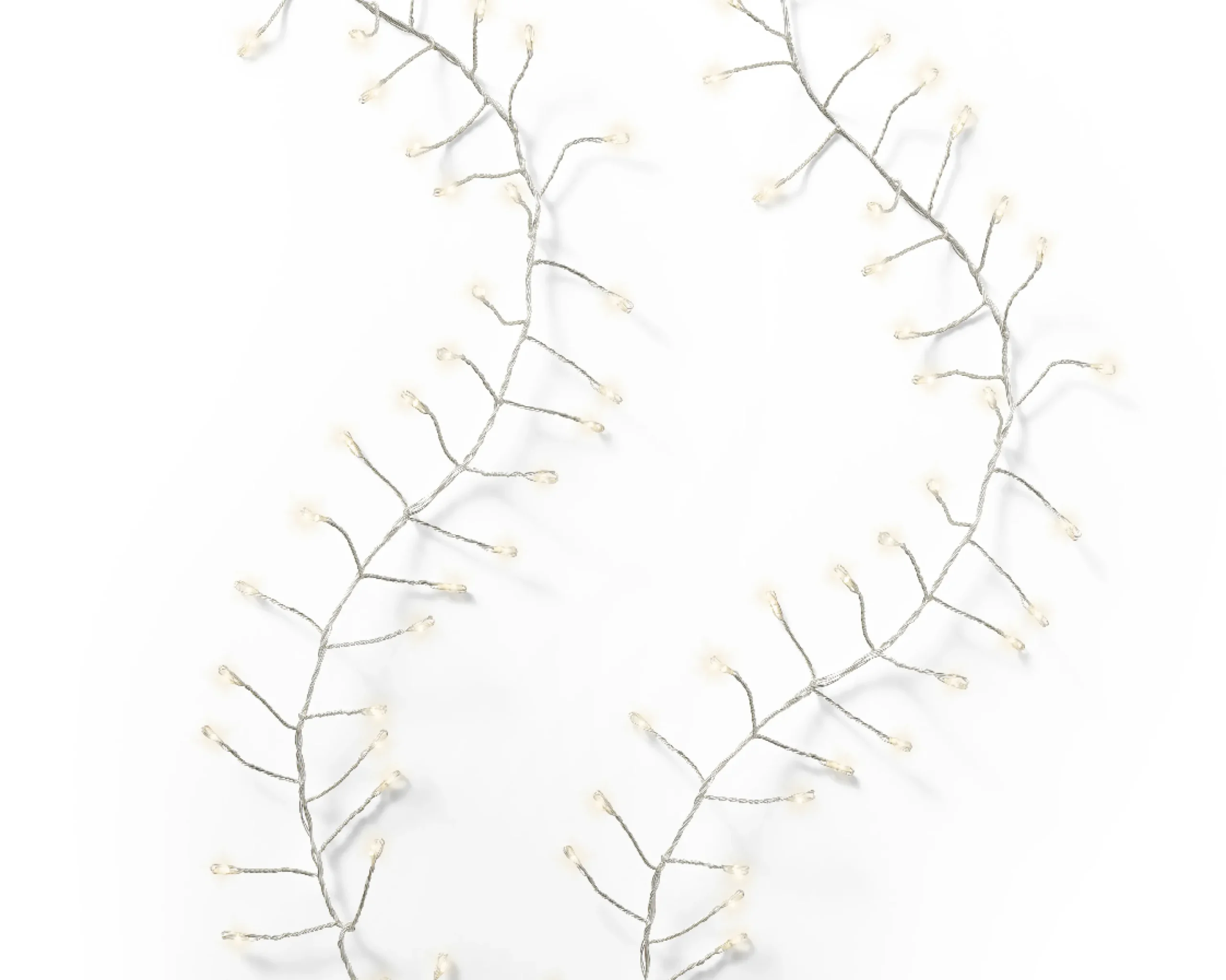 Christmas Land Christmas Tree Lights-960 Micro Led Compact Twinkle Christmas Lights Warm White Silver Wire