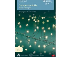 Christmas Land Christmas Tree Lights-960 Micro Led Compact Twinkle Christmas Lights Warm White Silver Wire