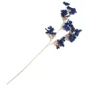 Christmas Land Christmas Artificial Flowers & Branches-Blue Fabric Hydrangea With Gold Glitter Stem