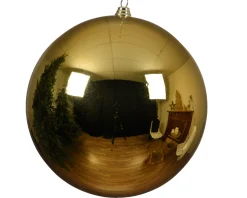 Christmas Land Christmas Tree Decorations*Christmas Bauble Light Gold (Dia 14Cm)