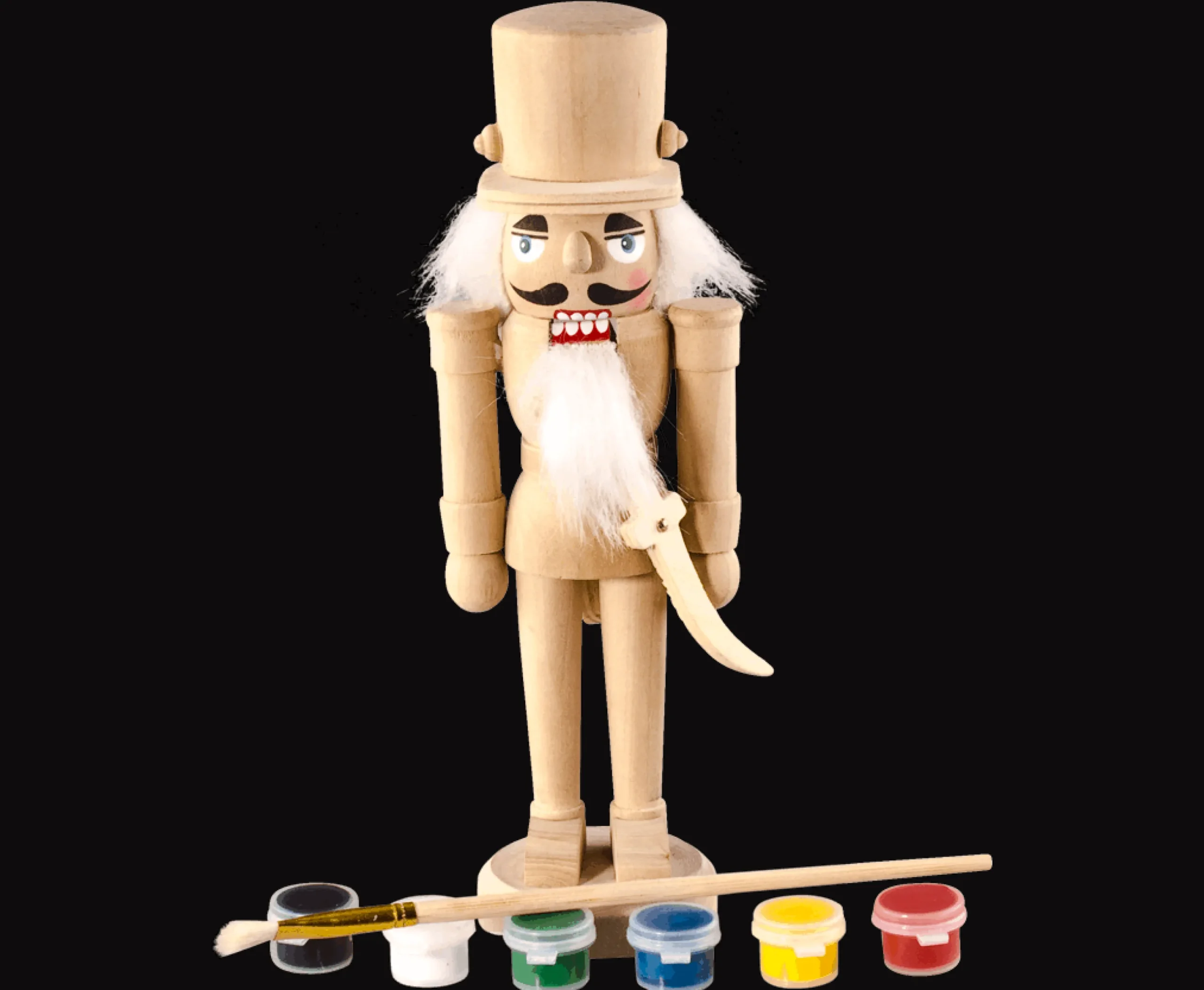 Christmas Land Nutcrackers*20Cm Diy Nutcracker With Brush And Paint