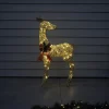 Christmas Land 3D Led Christmas Decorations-110Cm Gold Glitter Reindeer With 70 Warm White Led Lights
