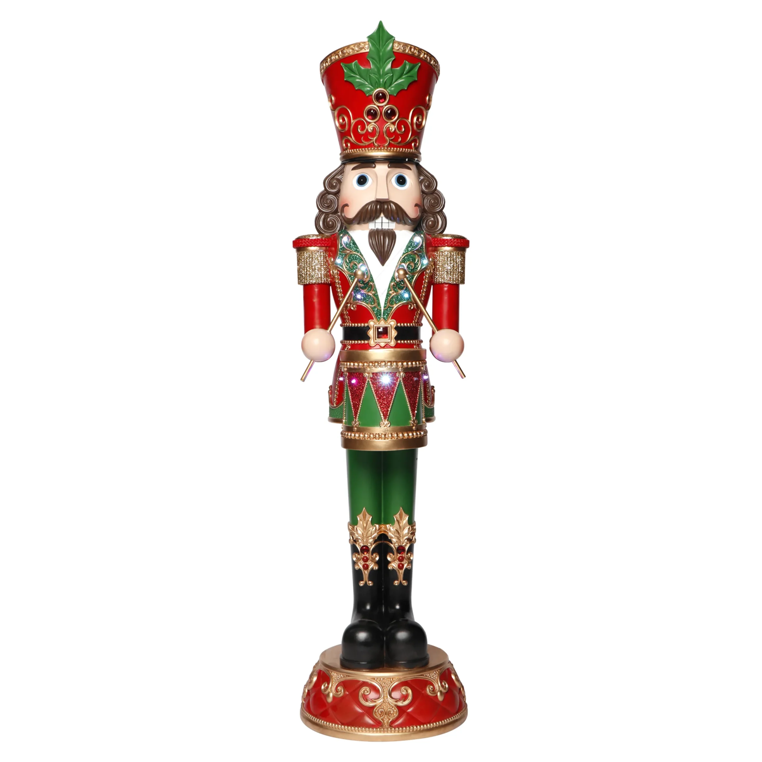 Christmas Land Nutcrackers-153Cm Led Burgundy Nutcracker