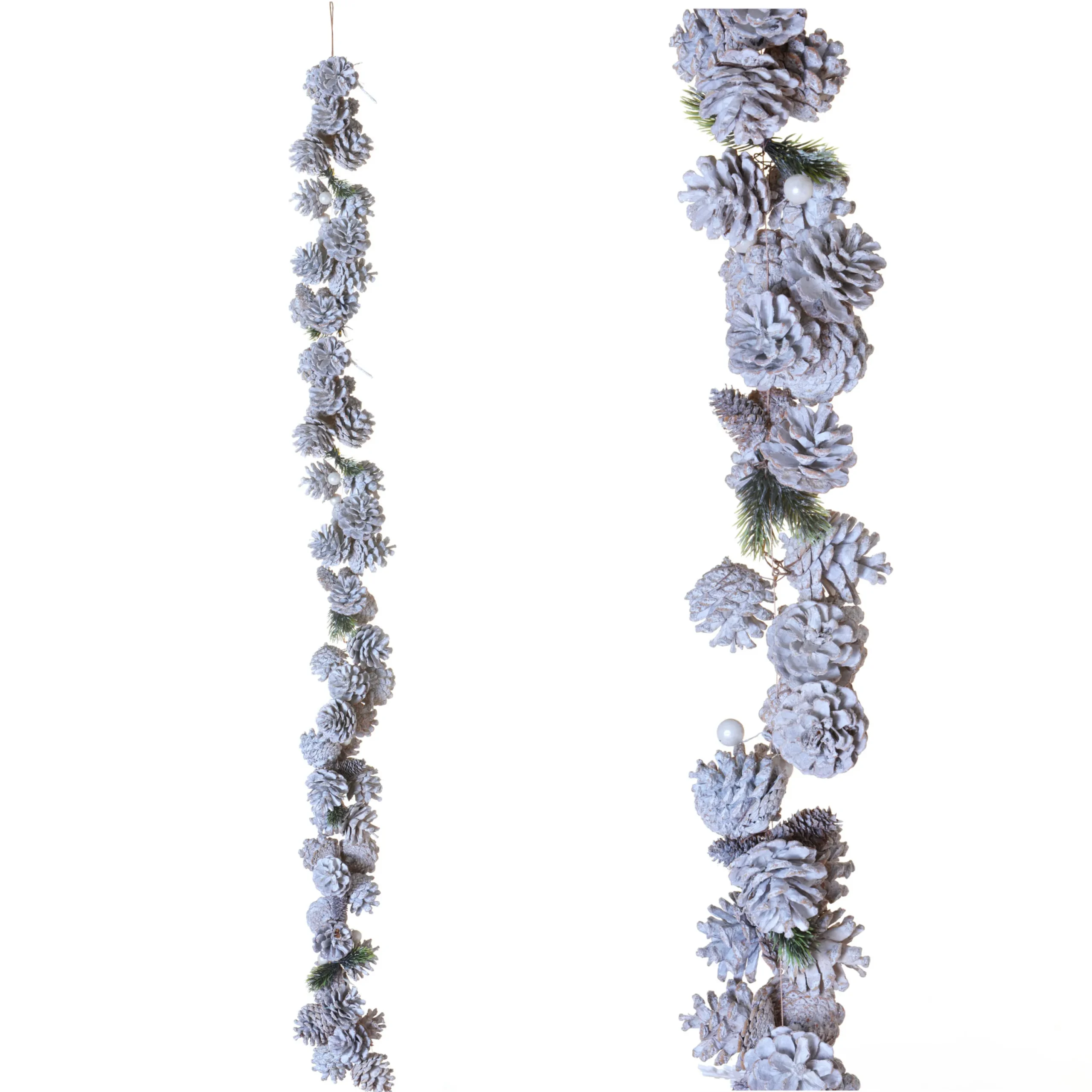 Christmas Land Garlands Un-Lit-120Cm Pinecone Pearl Garland