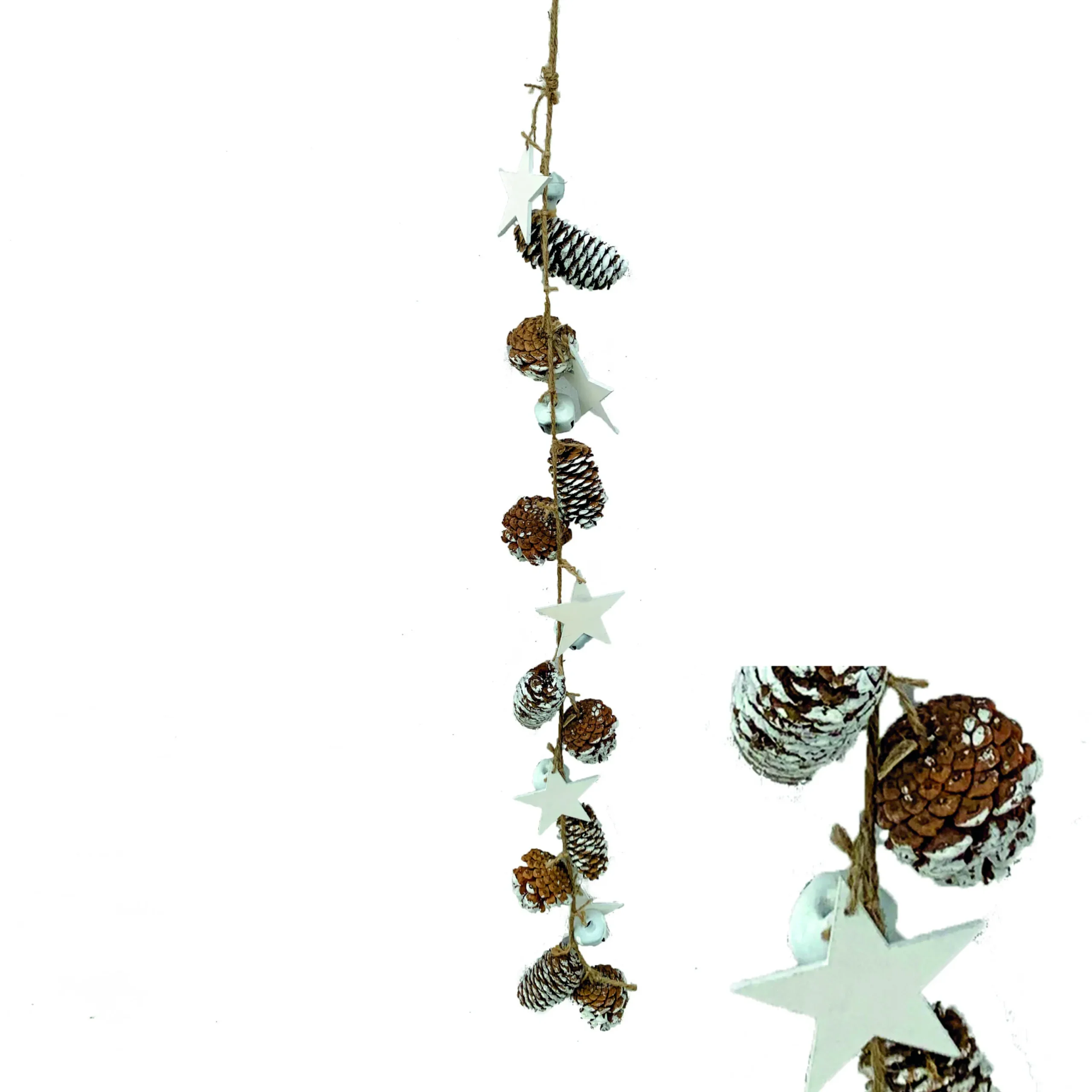 Christmas Land Garlands Un-Lit-75Cm Pinecone Star Garland