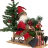 Christmas Land Christmas Gnomes & Santa-45Cm Santa On Sleigh