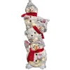 Christmas Land 3D Led Christmas Decorations*105Cm Snowmen Tower With 70 Warm White