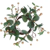 Christmas Land Christmas Artificial Flowers & Branches*Eucalyptus And Gold Berry Large Candle Ring