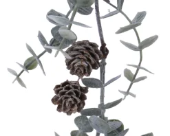 Christmas Land White, Blue & Silver: Frozen Lake*5Ft Eucalyptus Christmas Garland With Berries And Glitter