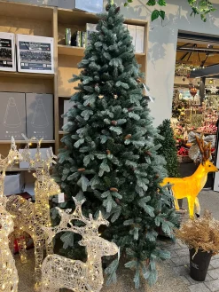 Christmas Land 6Ft & 7Ft Artificial Christmas Trees (Un-Lit)*7.5Ft Feel Real Frosted Colorado Spruce Artificial Christmas Tree