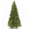 Christmas Land Pre-Lit Christmas Trees*7.5Ft Feel Real Frosted Dorchester Pine Pre-Lit Artificial Christmas Tree