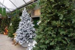 Christmas Land 6Ft & 7Ft Artificial Christmas Trees (Un-Lit)*7.5Ft Feel Real Snowy Waterford Pine Artificial Christmas Tree