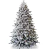 Christmas Land Pre-Lit Christmas Trees-7.5Ft Feel Real Snowy Waterford Pine Pre-Lit Artificial Christmas Tree
