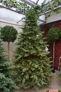 Christmas Land Pre-Lit Christmas Trees-9Ft Feel Real Vienna Fir Pre-Lit Artificial Christmas Tree