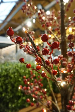 Christmas Land Artificial Twig Led Christmas Trees*5Ft Led Red Berry Artificial Christmas Tree