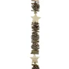 Christmas Land White, Blue & Silver: Frozen Lake*4Ft Pine Cone Christmas Garland With Stars