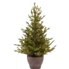 Christmas Land Pre-Lit Christmas Trees*4Ft Potted Luxury Norway Spruce Pre-Lit Mini Artificial Christmas Tree