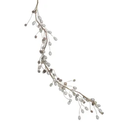 Christmas Land White, Blue & Silver: Frozen Lake*5Ft Silver Acorn Glitter Christmas Garland