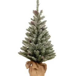 Christmas Land Mini Artificial Christmas Trees (Un-Lit)*3Ft Snowy Concolor Artificial Christmas Tree