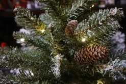 Christmas Land Pre-Lit Christmas Trees*3Ft Snowy Concolor Fir Pre-Lit Artificial Christmas Tree