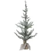Christmas Land White, Blue & Silver: Frozen Lake-3.5Ft Snowy Fir Artificial Christmas Tree
