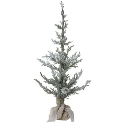 Christmas Land White, Blue & Silver: Frozen Lake-3.5Ft Snowy Fir Artificial Christmas Tree