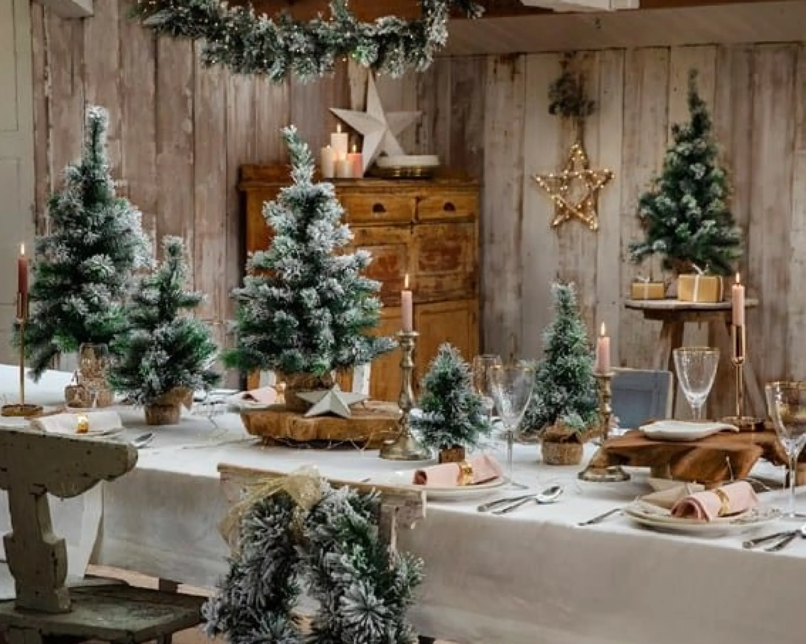 Christmas Land Mini Artificial Christmas Trees (Un-Lit)*3Ft Snowy Vancouver Mini Artificial Christmas Tree