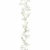 Christmas Land White, Blue & Silver: Frozen Lake*6Ft White Sparkle Mini Leaf Christmas Garland