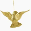 Christmas Land Christmas Tree Decorations*Gold Glitter Acrylic Dove