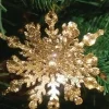 Christmas Land Christmas Tree Decorations*Gold Glitter Snowflake – Christmas Tree Decor