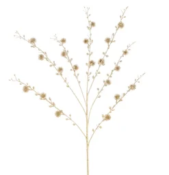 Christmas Land Christmas Artificial Flowers & Branches*Gold Metallic Thistle Christmas Spray