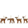 Christmas Land Room Decor-Set Of 4 Suspended 10Cm Assorted Deer Decorations