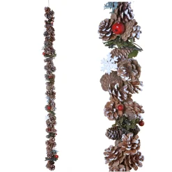 Christmas Land Garlands Un-Lit*Snowflake Pinecone Garland – 75Cm And 120Cm