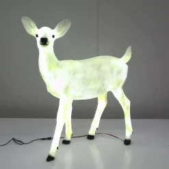 Christmas Land 3D Led Christmas Decorations-Standing Fawn Deer With Cool White Led Lights